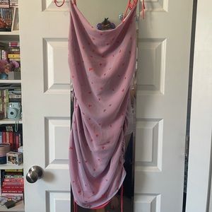 White Fox Pink Rose mini dress